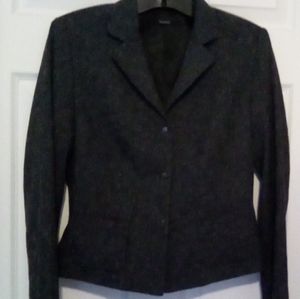 Tahari Fitted Cropped Blazer US 4 Tweed